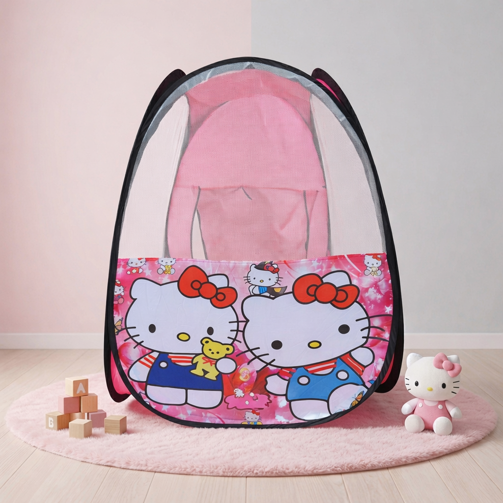 Hello Kitty Tent Play House with 50 Balls for Kids.